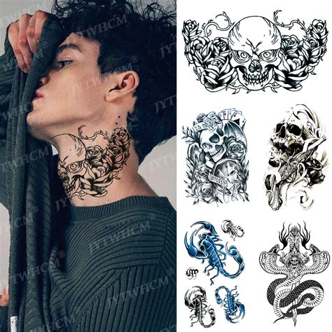 neck tattoo for boys